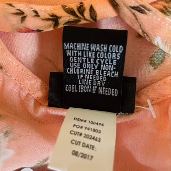 Torrid Floral Cold Shoulder Blouse - Peachy Orange color - Picture 6 of 8